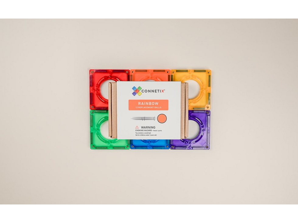 Connetix magnetická stavebnica - Náhradné guličky rainbow 12 ks