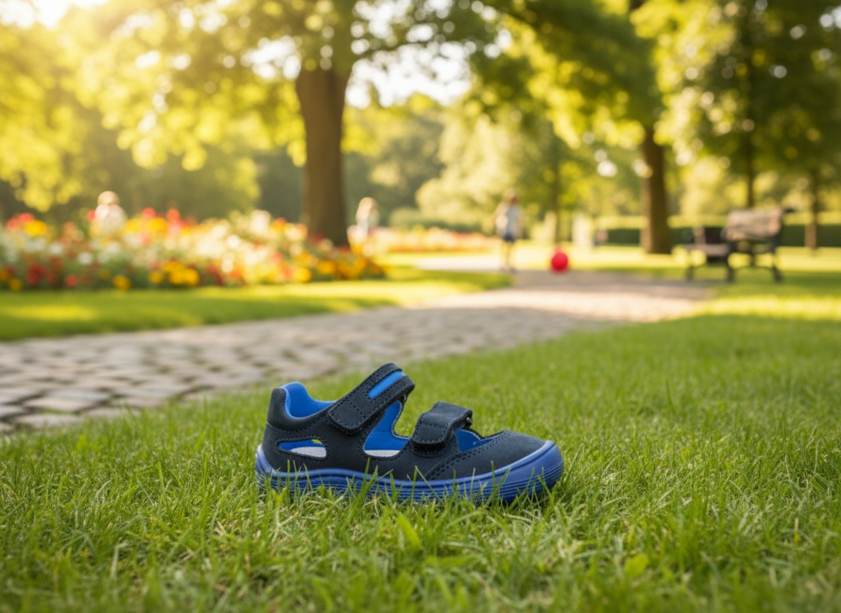 Protetika - Chlapčenské barefoot sandálky PADY DENIM