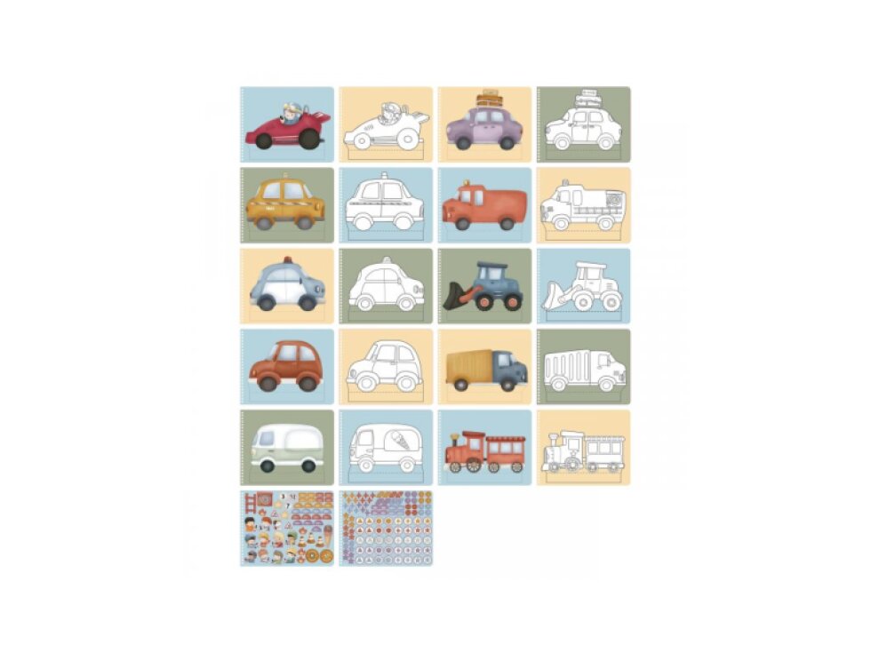 Little Dutch Kniha s vystrihovacími autami Jim