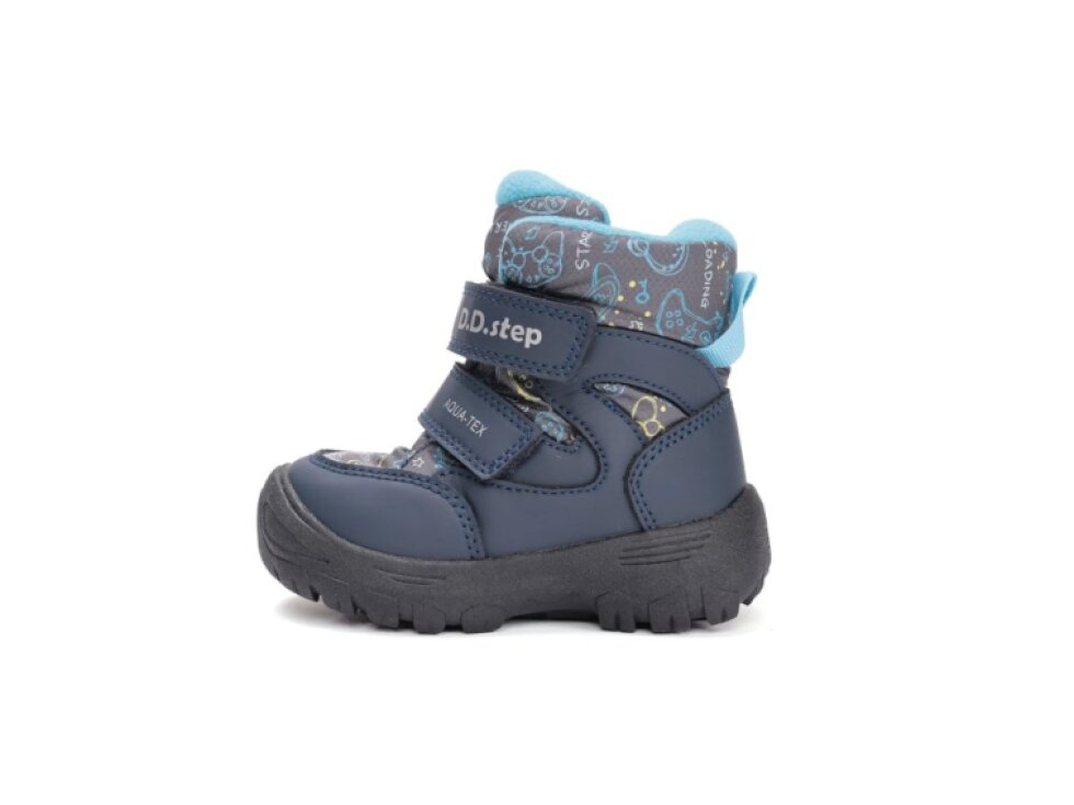 D.D. Step - Detské zimné topánky P081-52299A-Z Calypso Sky