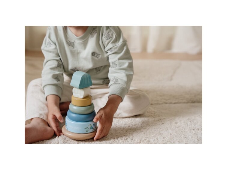 Little Dutch Nasadzovacie krúžky drevené