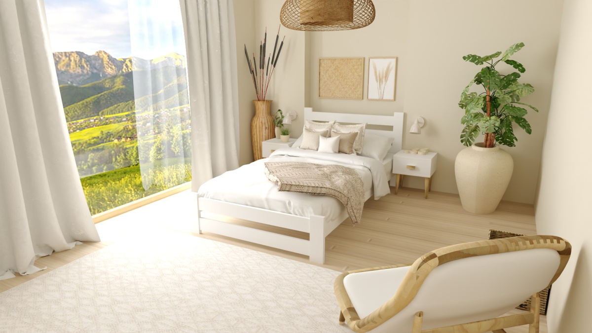 Dřevěná postel 120x200 EKO bílá