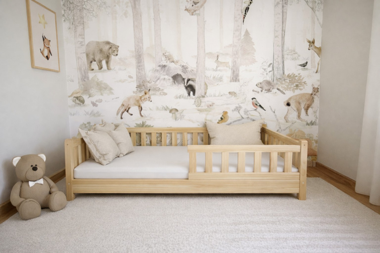 DĚTSKÁ POSTEL MONTESSORI BOROVICE 80x200 + RÁM ZDARMA