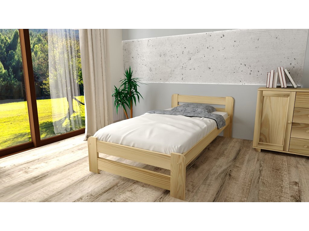 POSTEL Z MASIVU EURO 80x200 CM - PŘÍRODNÍ