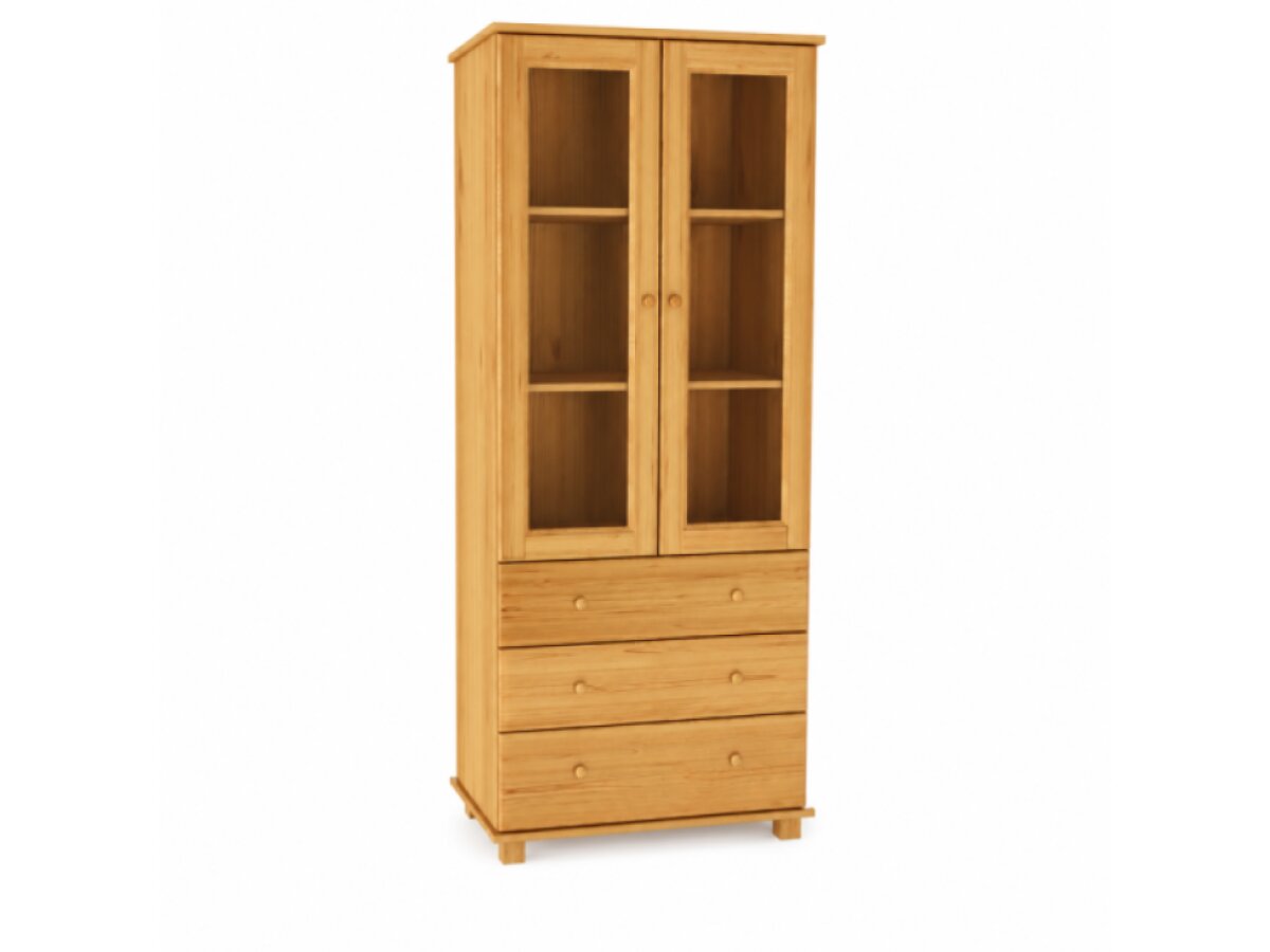 DŘEVĚNÁ BOROVICOVÁ VITRÍNA MB 104 90 CM – OLŠE