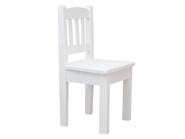 Dětská dřevěná židlička z borovice Mini Bílá