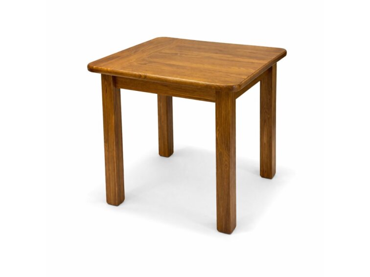 Dřevěný stůl z masivní borovice 80x80 cm – barva dub