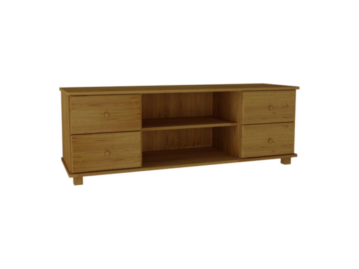 DŘEVĚNÝ BOROVICOVÝ TV STOLEK 120 CM MB 109 - OLŠE