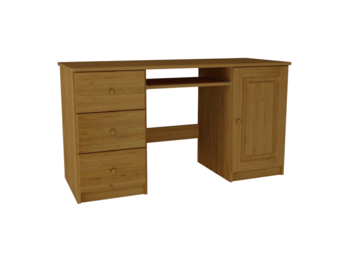DŘEVĚNÝ BOROVICOVÝ PSACÍ STŮL 140 CM MB 106 – OLŠE