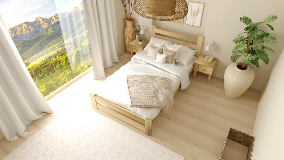 Dřevěná postel 160x200 EKO borovice – surové