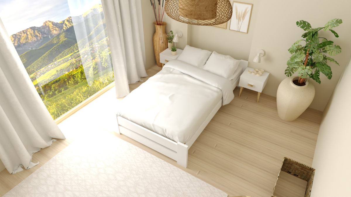 Dřevěná postel 90x200 EKO MINI bílá