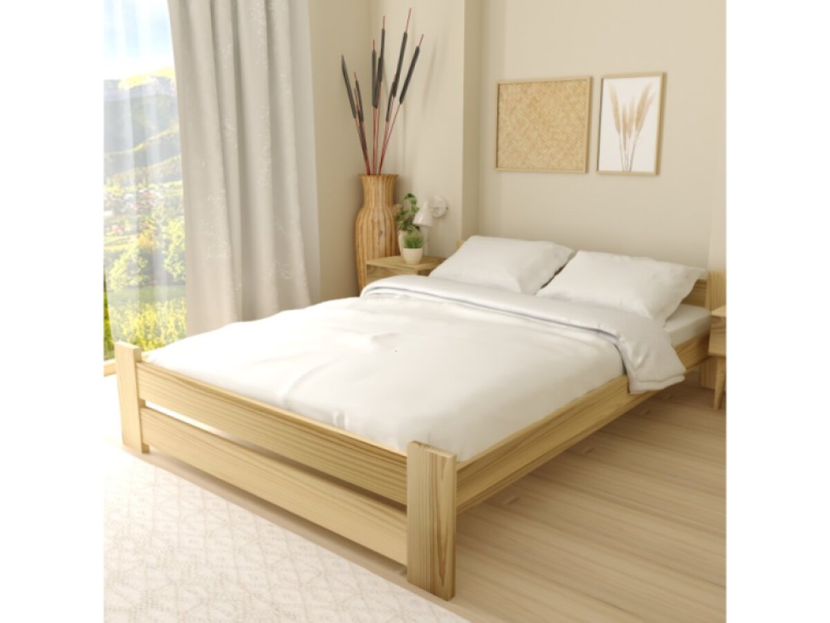 Dřevěná postel 120x200 EKO MINI borovice – surové
