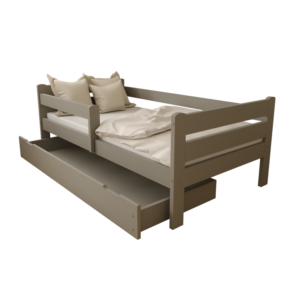 Dětská postel z masivu Eda 80x200 cm šedá