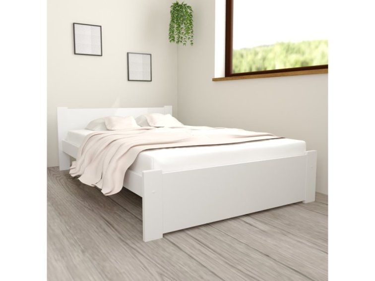 Postel z masivu Darek 140x200 cm Bílá