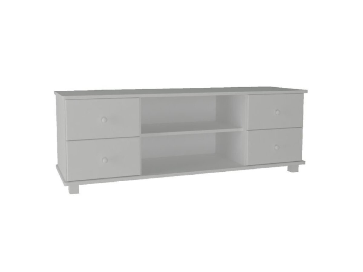 DŘEVĚNÝ BOROVICOVÝ TV STOLEK 120 CM MB 109 - BÍLÝ