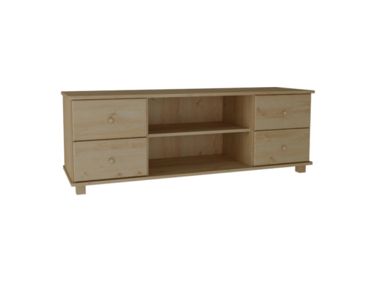 DŘEVĚNÝ BOROVICOVÝ TV STOLEK 160 CM MB 109 - BOROVICE