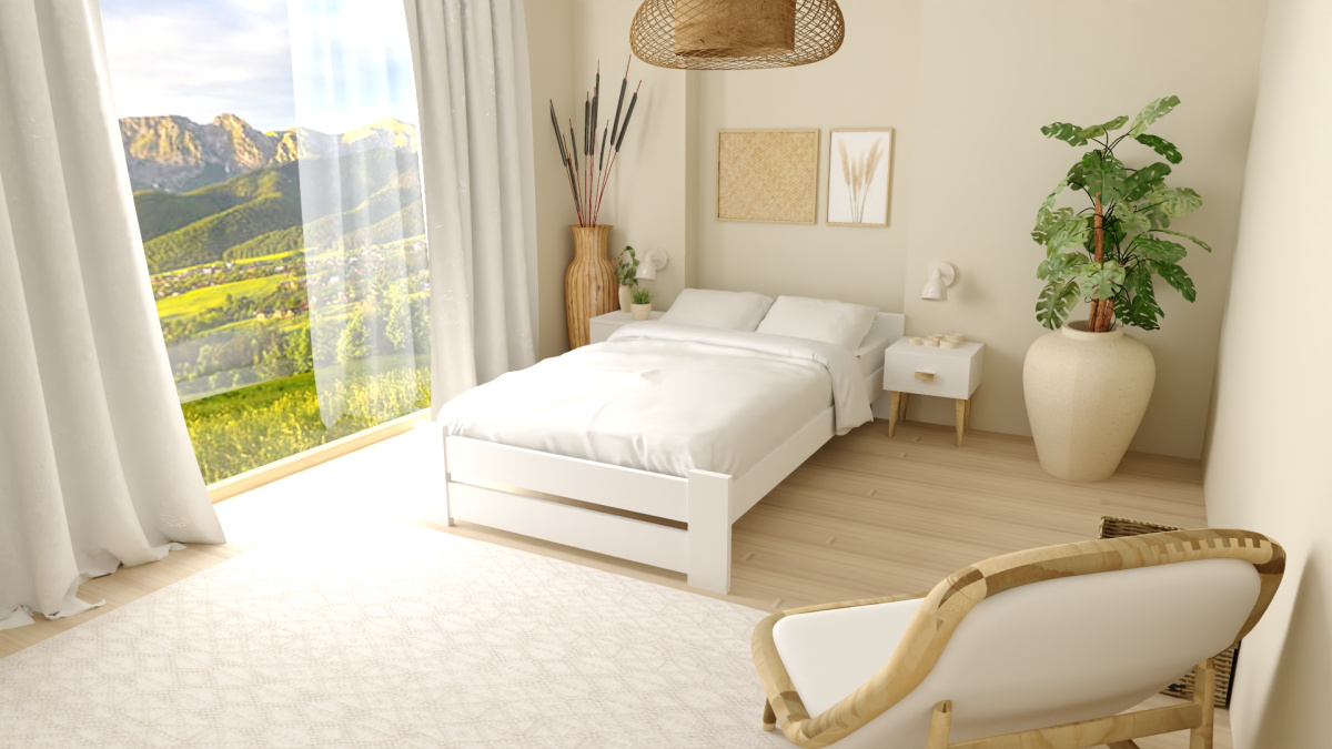 Dřevěná postel 90x200 EKO MINI bílá