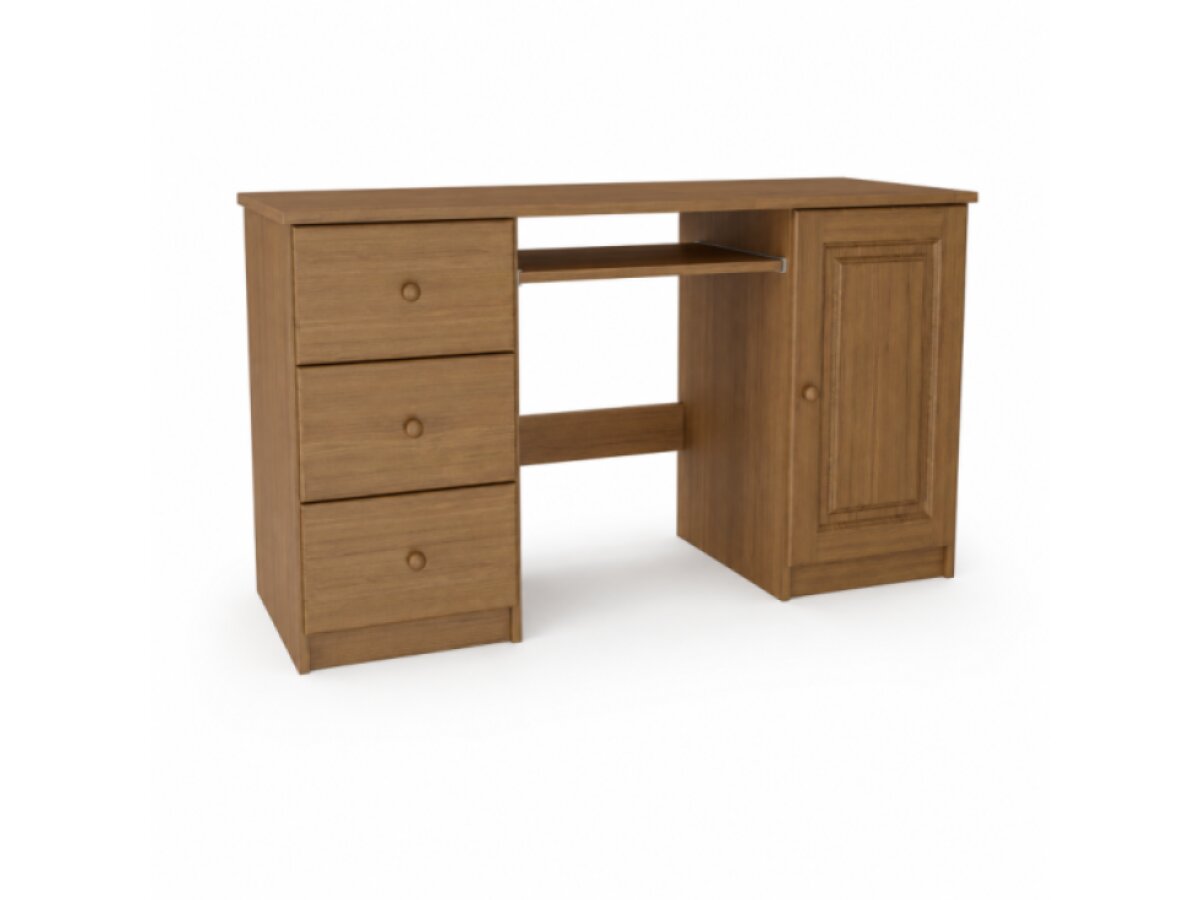 DŘEVĚNÝ BOROVICOVÝ PSACÍ STŮL 140 CM MB 106 – DUB