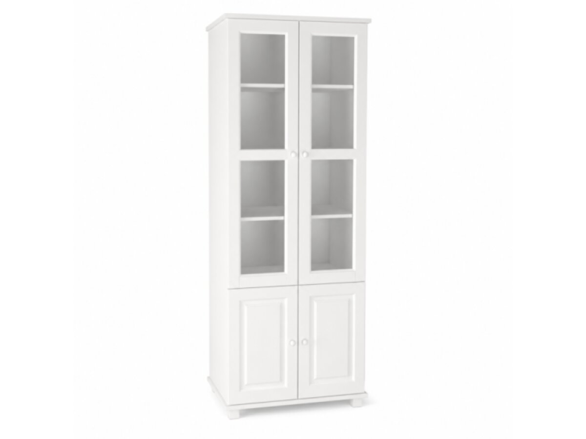 DŘEVĚNÁ BOROVICOVÁ VITRÍNA MB 102 90 CM – BÍLÁ