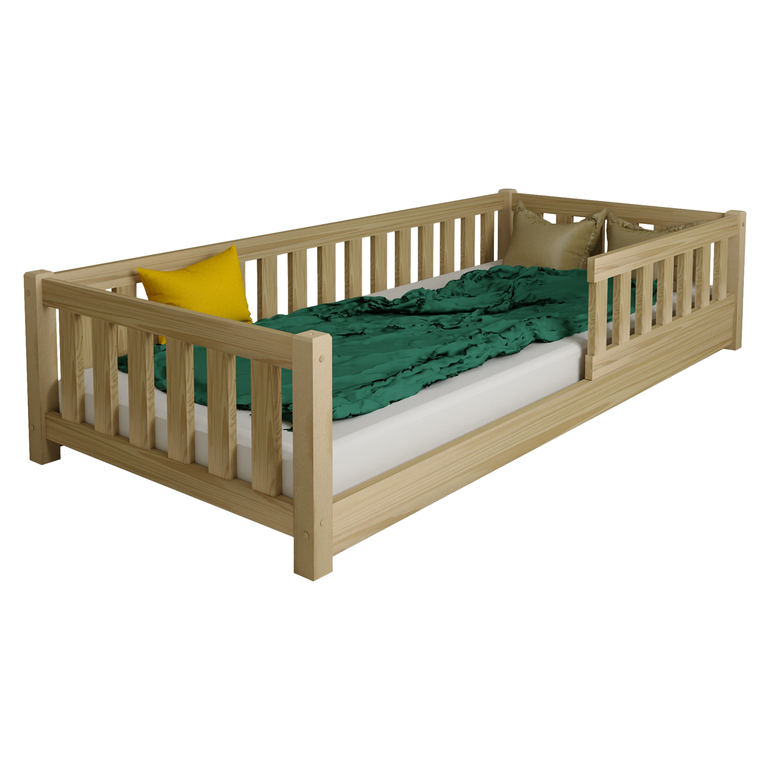 Dětská postel z masivu Montessori 80x160 cm Přírodní