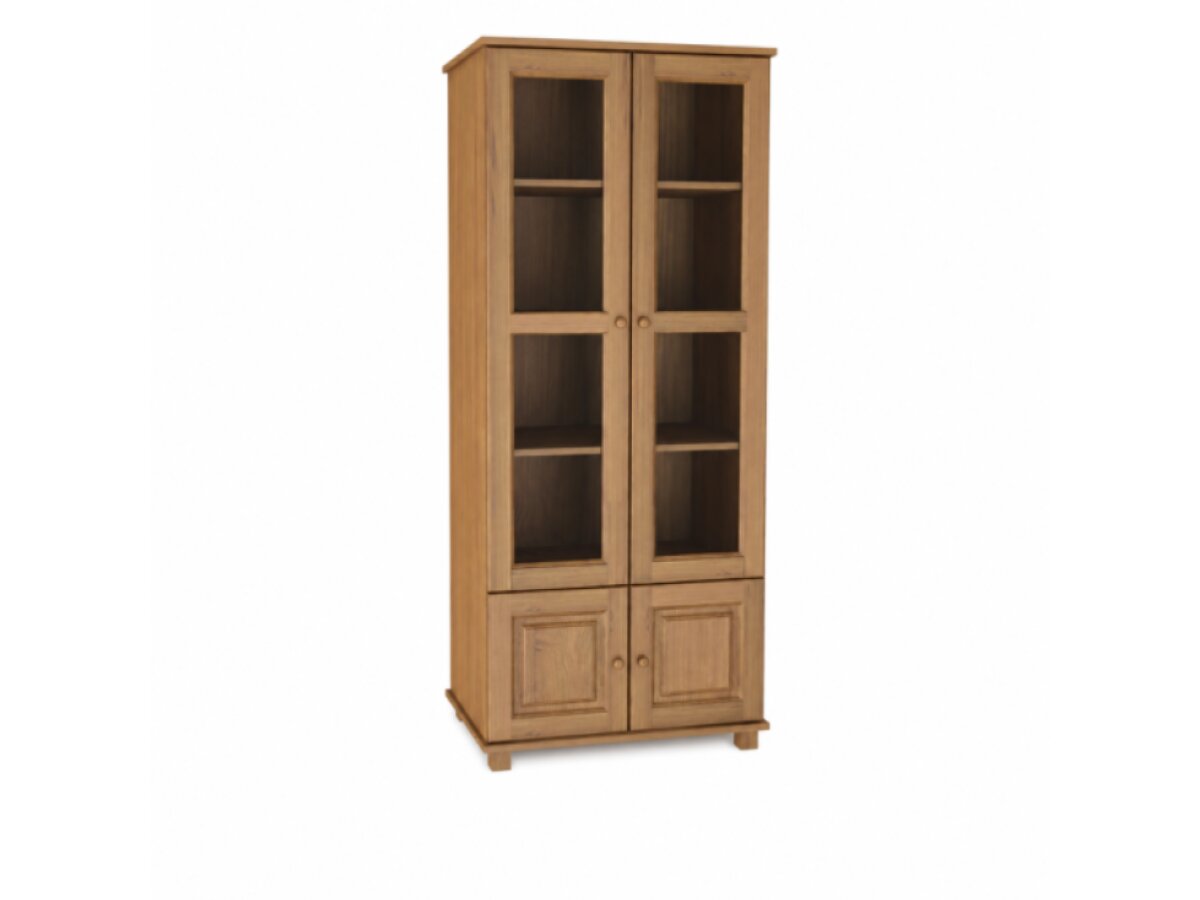 DŘEVĚNÁ BOROVICOVÁ VITRÍNA MB 102 90 CM – DUB