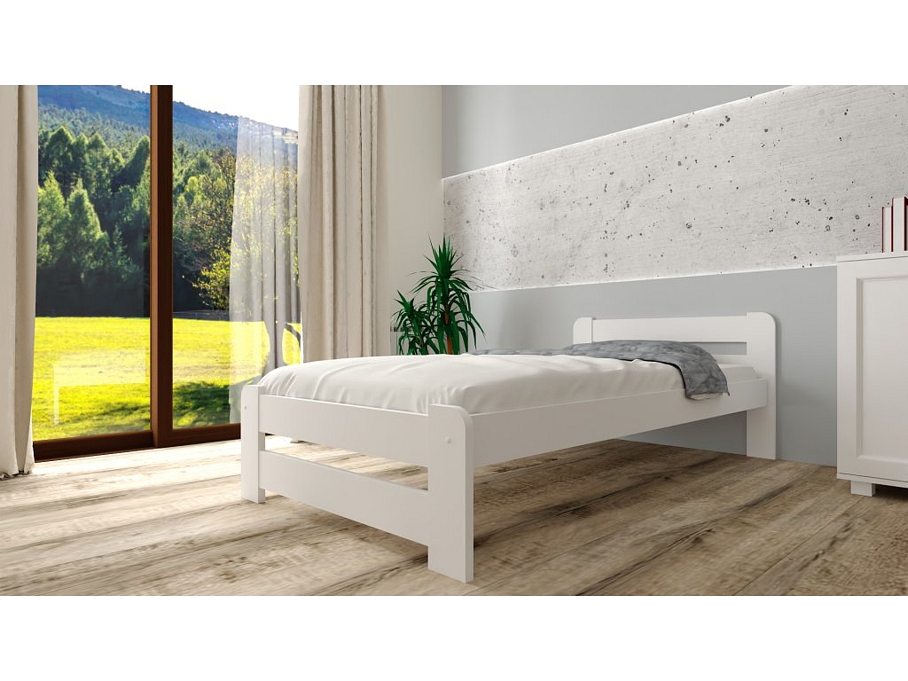 POSTEL Z MASIVU EURO 80x200 CM - BÍLÁ