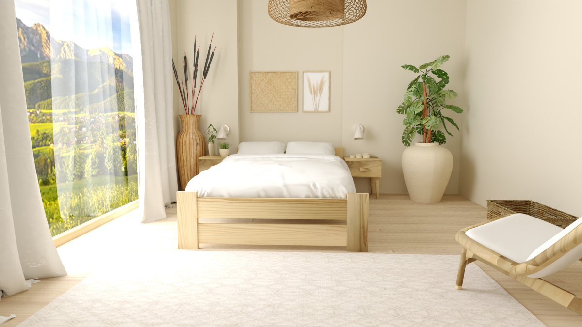 Dřevěná postel 120x200 EKO MINI borovice – surové