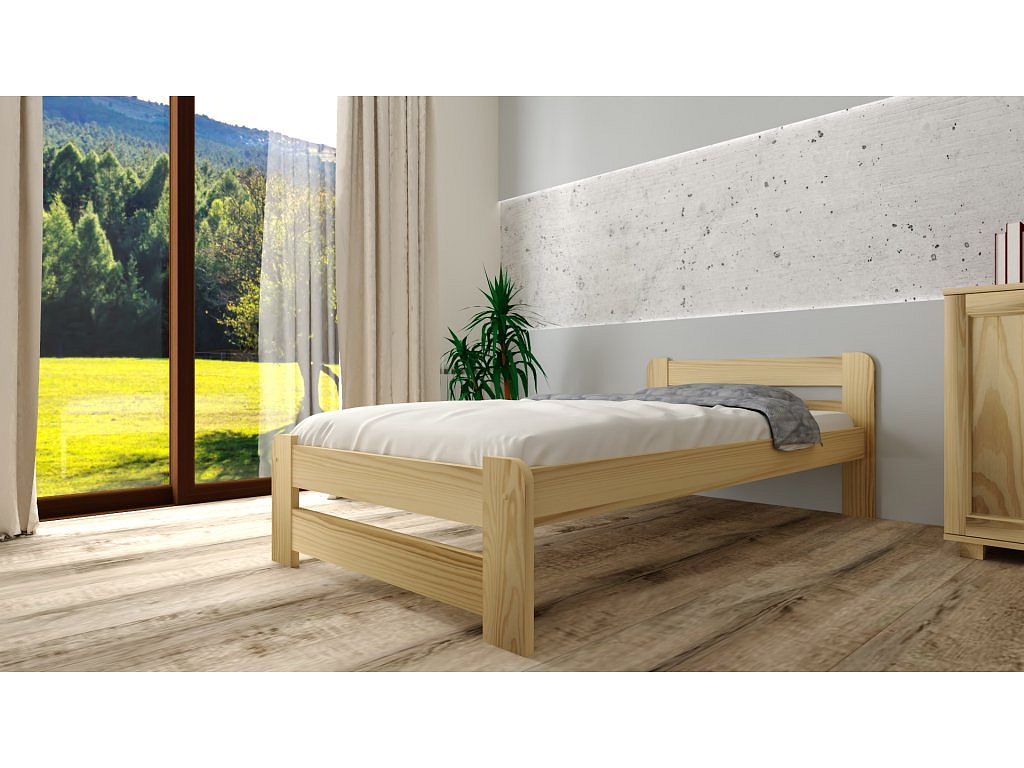 POSTEL Z MASIVU EURO 80x200 CM - PŘÍRODNÍ