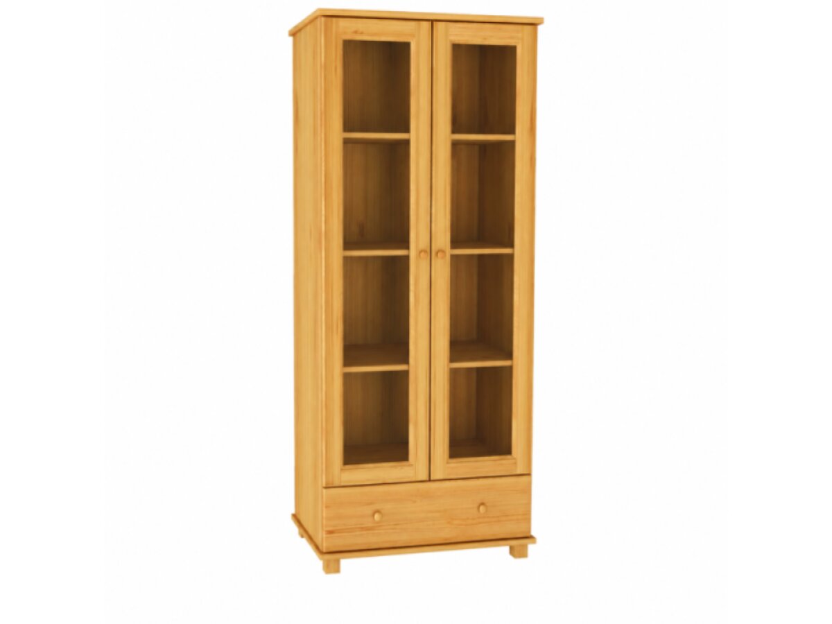 DŘEVĚNÁ BOROVICOVÁ VITRÍNA MB 68A 80 CM – OLŠE
