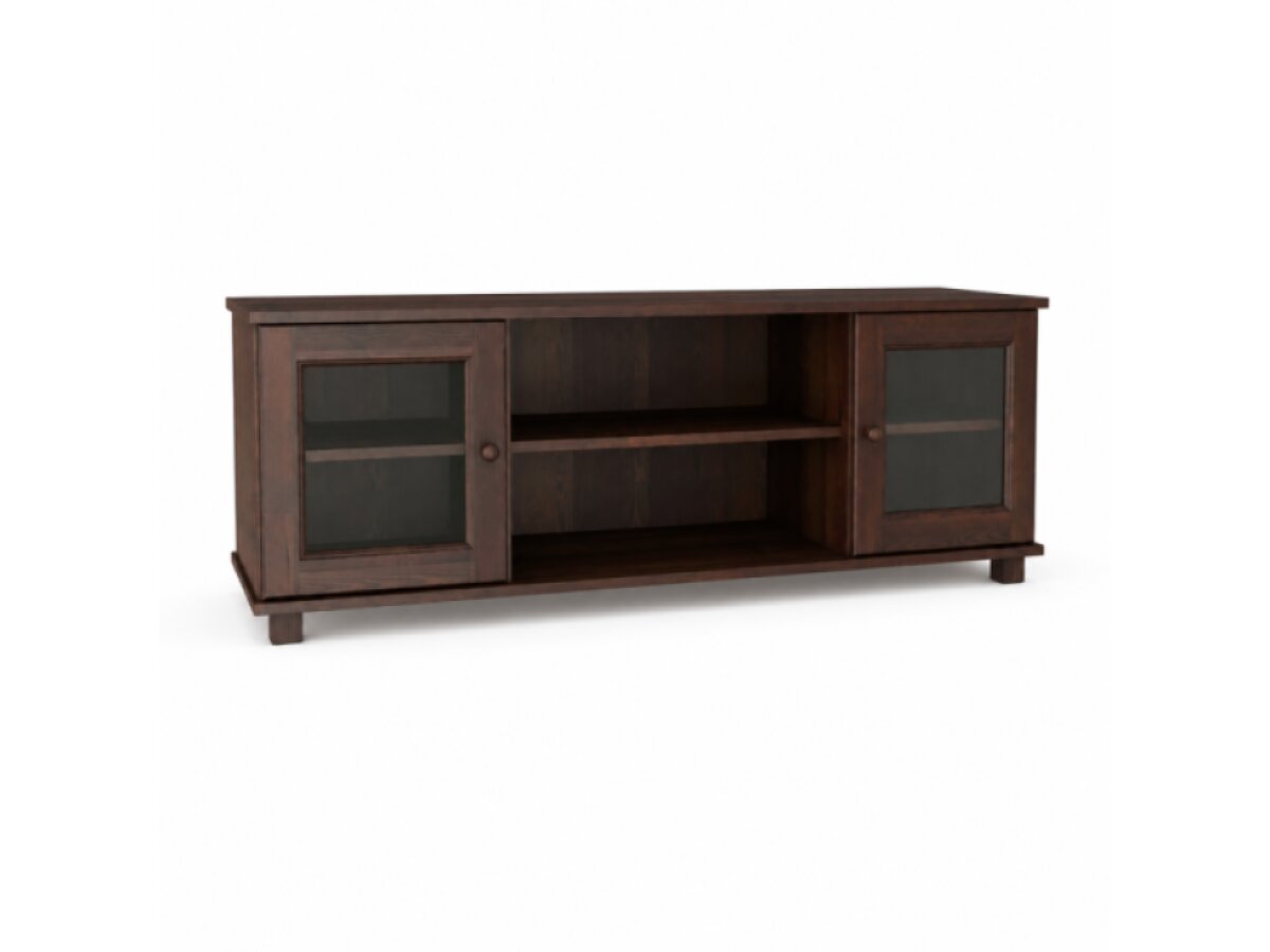 DŘEVĚNÝ BOROVICOVÝ TV STOLEK 140 CM MB 108 - OŘECH