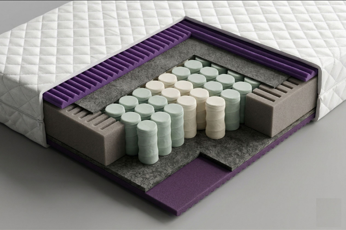 Matrace taštičková Comfort Pocket 180x200 16 cm, 9 zón, středně tvrdá