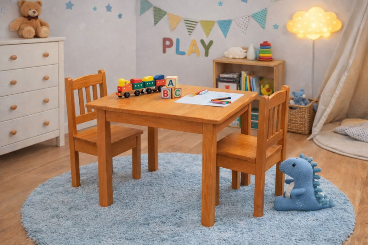 Dětská dřevěná židlička z borovice Mini Olše