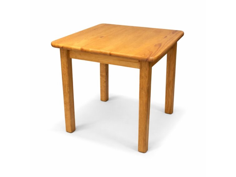 Dřevěný stůl z masivní borovice 100x100 cm – barva olše