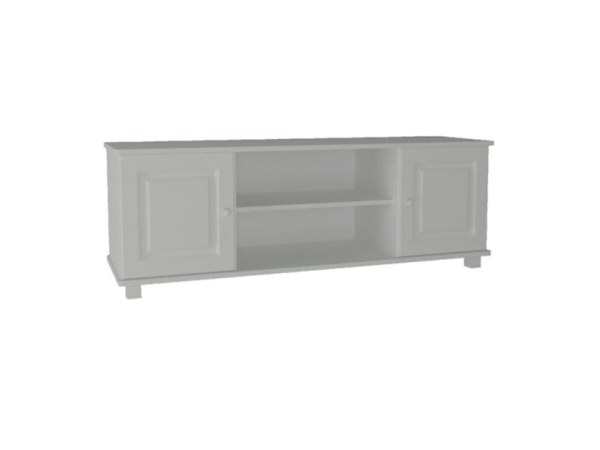 DŘEVĚNÝ BOROVICOVÝ TV STOLEK 120 CM MB 107 - BÍLÝ