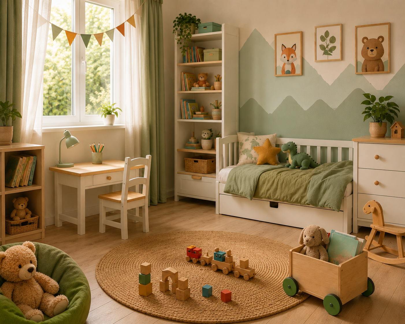 DĚTSKÁ DŘEVĚNÁ ŽIDLE JUNIOR BÍLÁ + BOROVICE