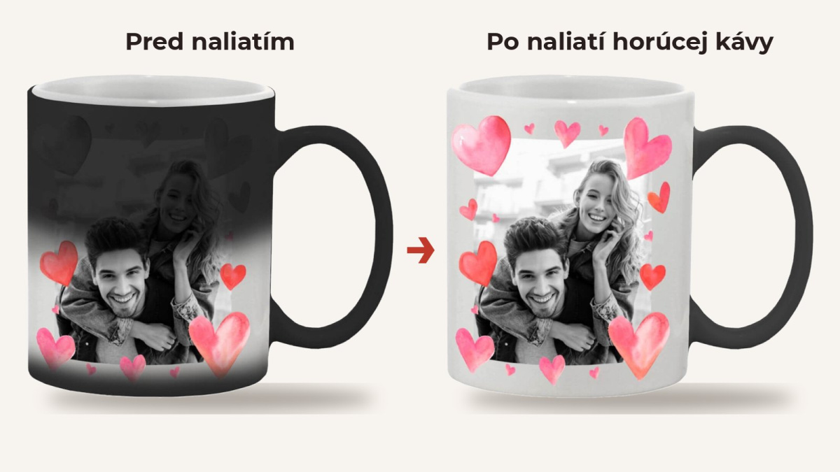 hrnček s fotkou magický rámik MOJA LÁSKA 350 ml FOTOpošta