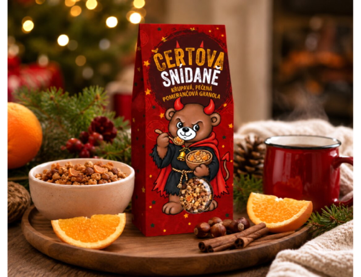 ČERTOVA SNÍDANĚ - POMERANČOVÁ GRANOLA