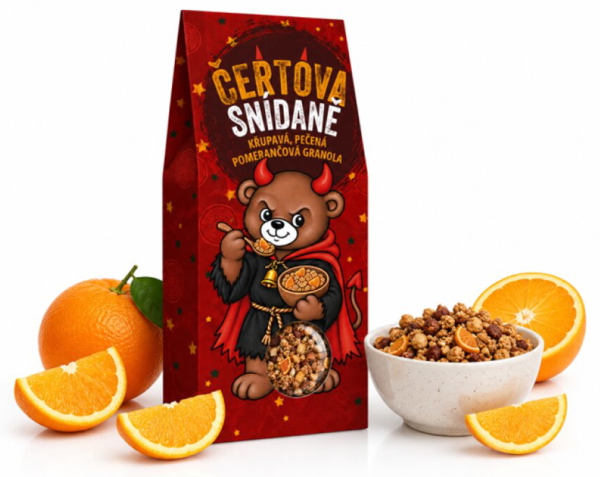 ČERTOVA SNÍDANĚ - POMERANČOVÁ GRANOLA