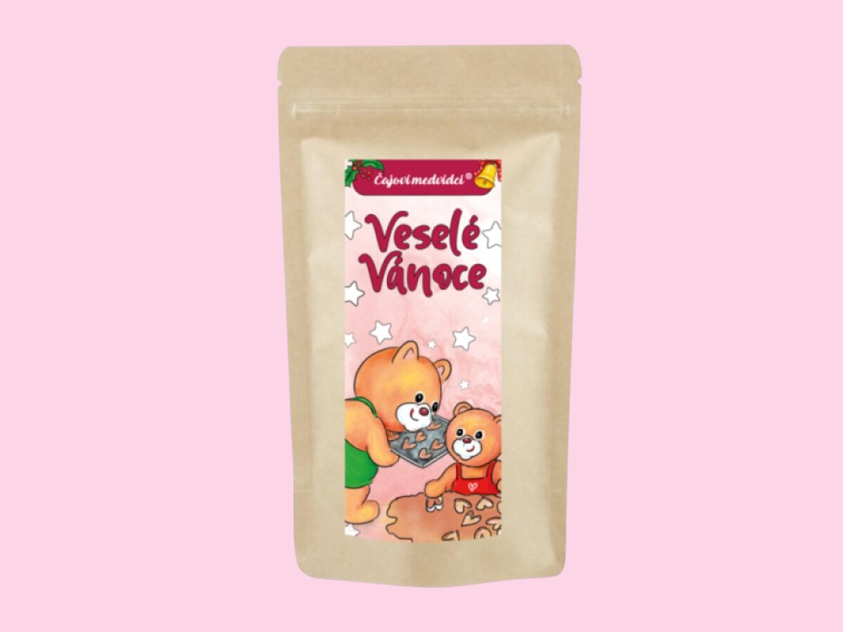 XL VÁNOČNÍ ČAJOVÍ MEDVÍDCÍ - MALINA S VANILKOU, 250g
