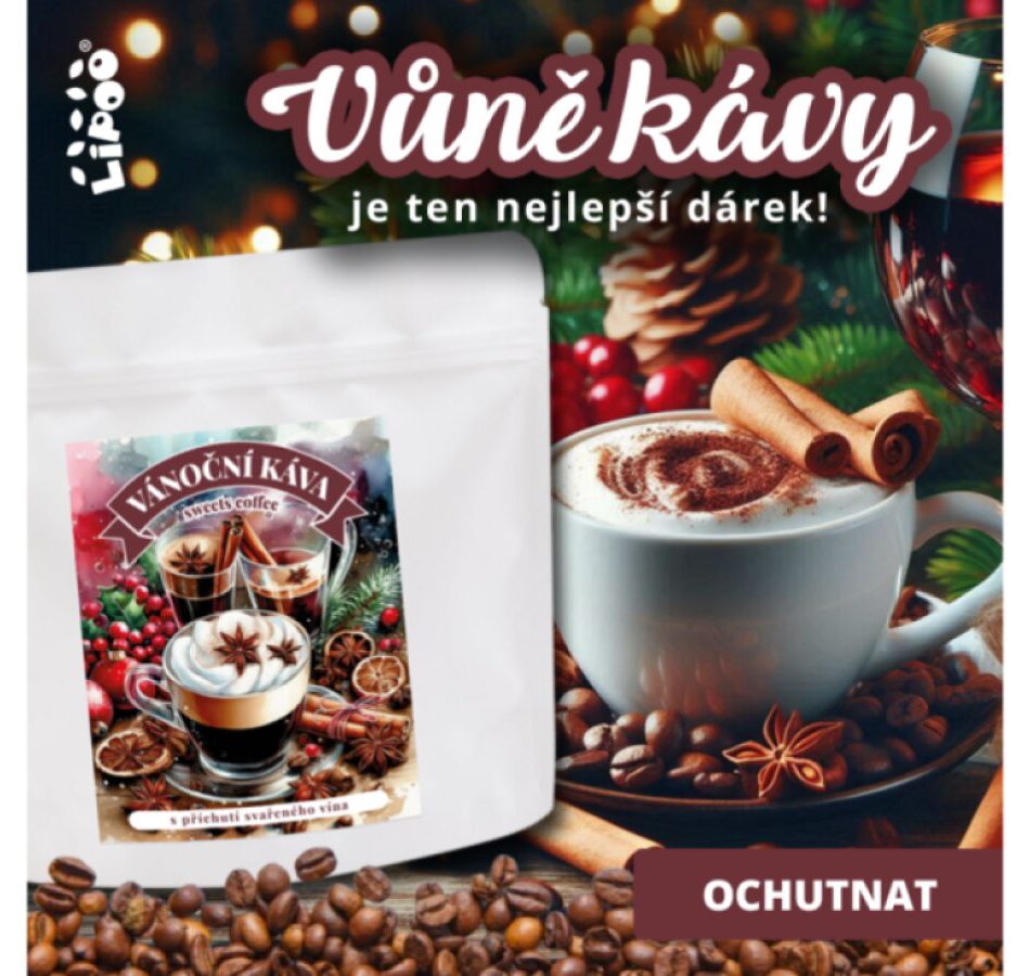 VÁNOČNÍ OCHUCENÁ KÁVA S PŘÍCHUTÍ SVAŘENÉHO VÍNA, 160g
