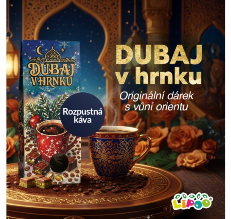 ROZPUSNÁ KÁVA S PŘÍCHUTÍ DUBAJSKÉ ČOKOLÁDY