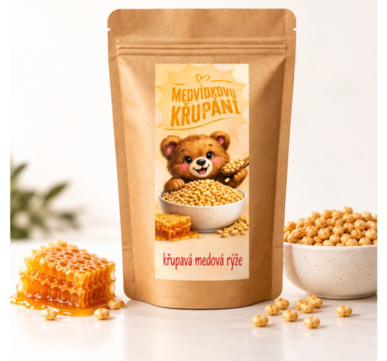 MEDVÍDKOVA KŘUPAVÁ RÝŽE S MEDEM