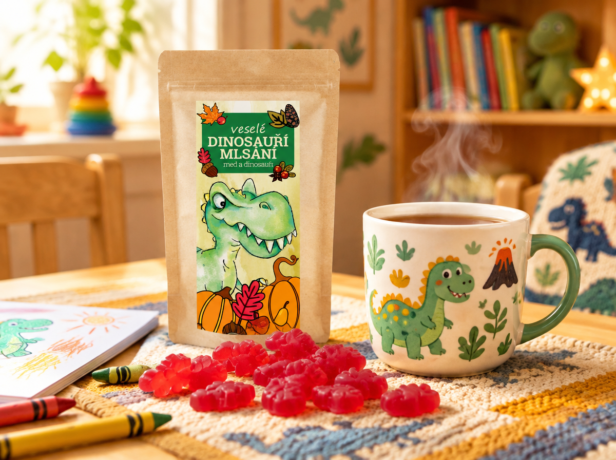 VESELÉ DINOSAUŘÍ MLSÁNÍ, mix čajoví dinosauři + medvídci, 250g