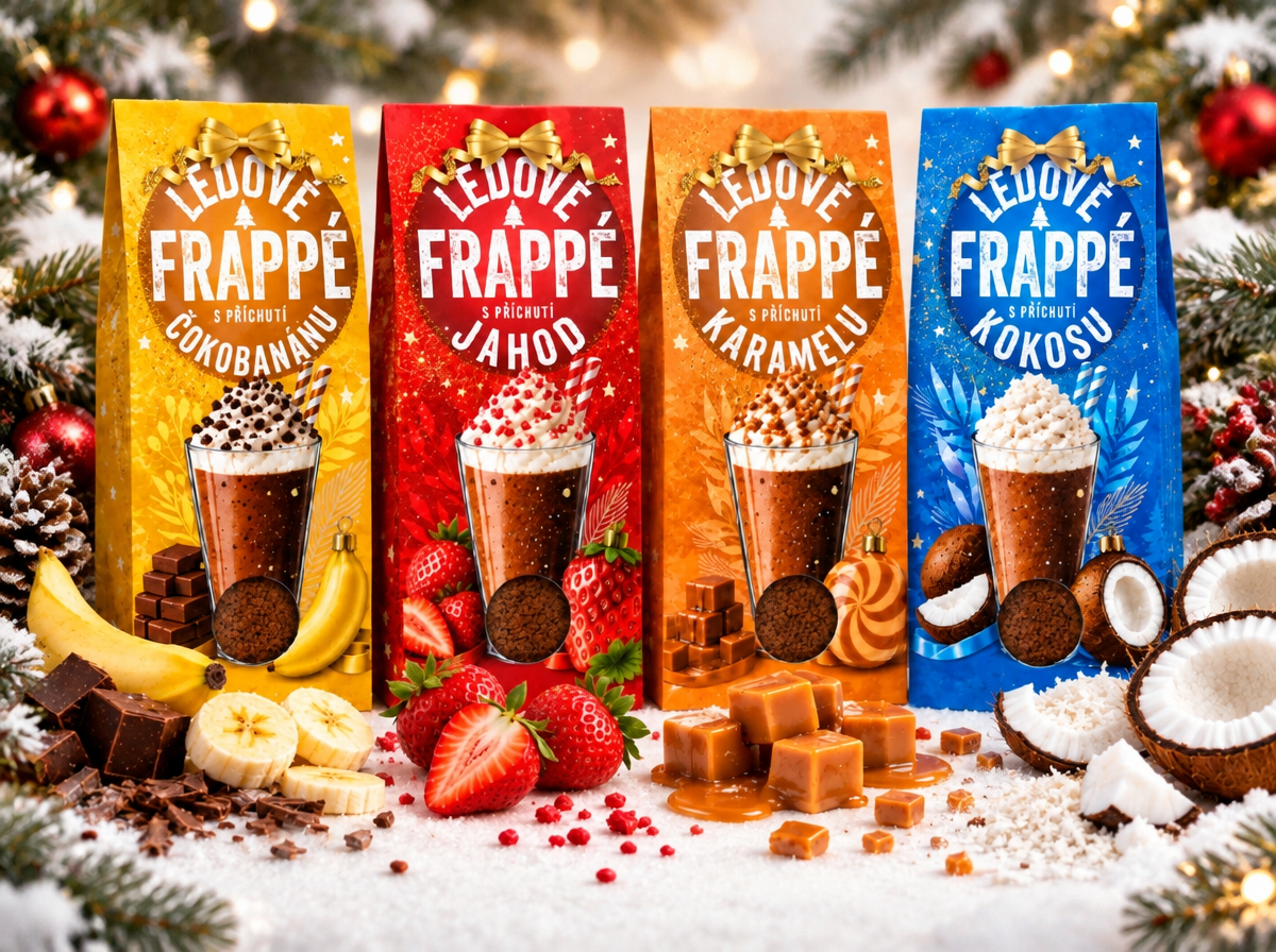 VÁNOČNÍ FRAPPÉ - 4 PŘÍCHUTĚ