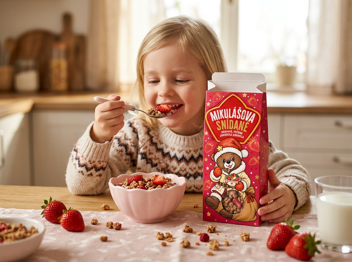MIKULÁŠOVA SNÍDANĚ - JAHODOVÁ GRANOLA