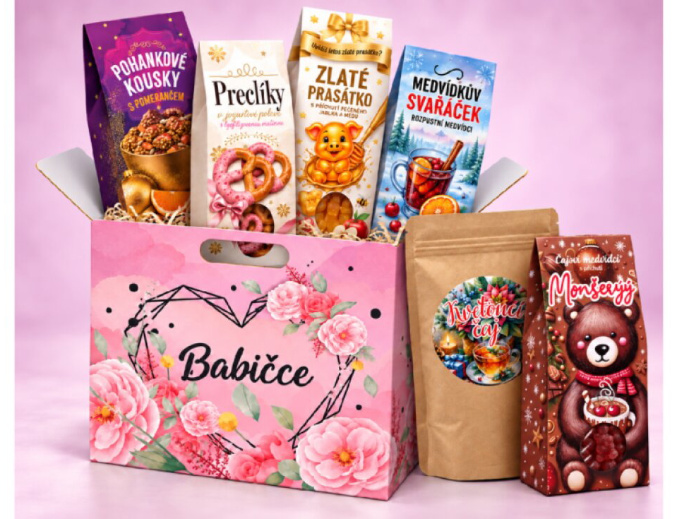 BABIČCE – VÁNOČNÍ DÁRKOVÝ BOX PLNÝ LÁSKY