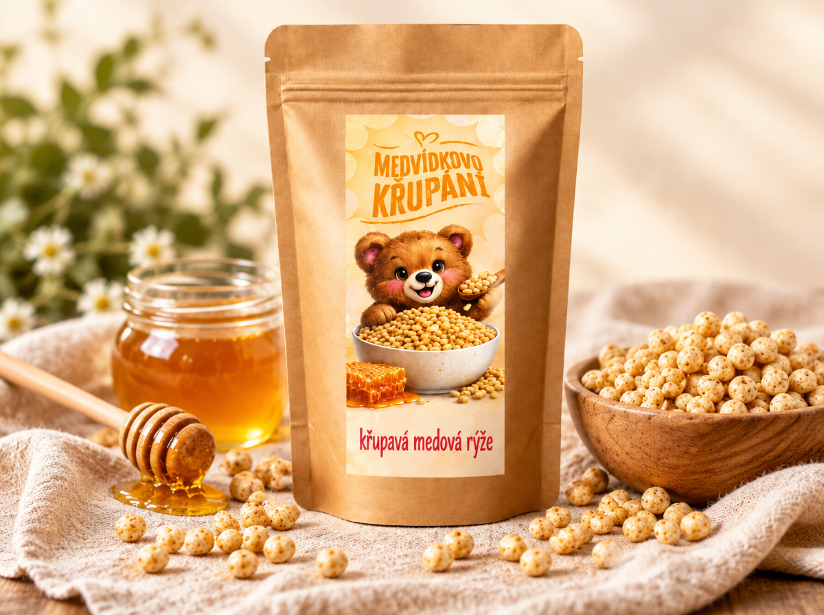 MEDVÍDKOVA KŘUPAVÁ RÝŽE S MEDEM