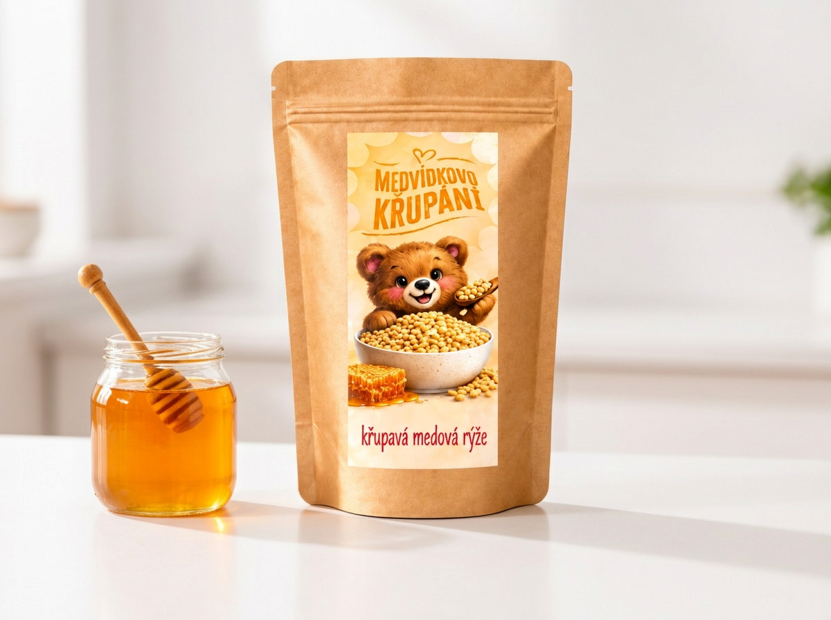 MEDVÍDKOVA KŘUPAVÁ RÝŽE S MEDEM