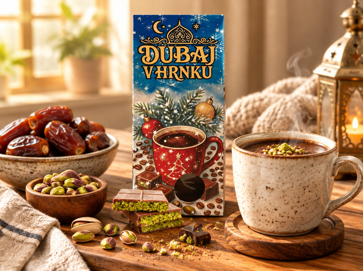 ROZPUSNÁ KÁVA S PŘÍCHUTÍ DUBAJSKÉ ČOKOLÁDY