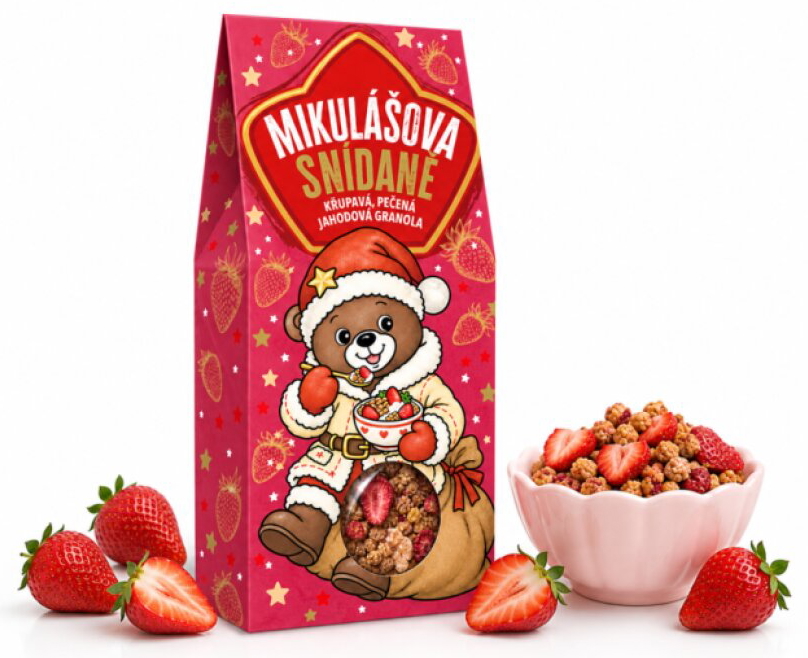 MIKULÁŠOVA SNÍDANĚ - JAHODOVÁ GRANOLA